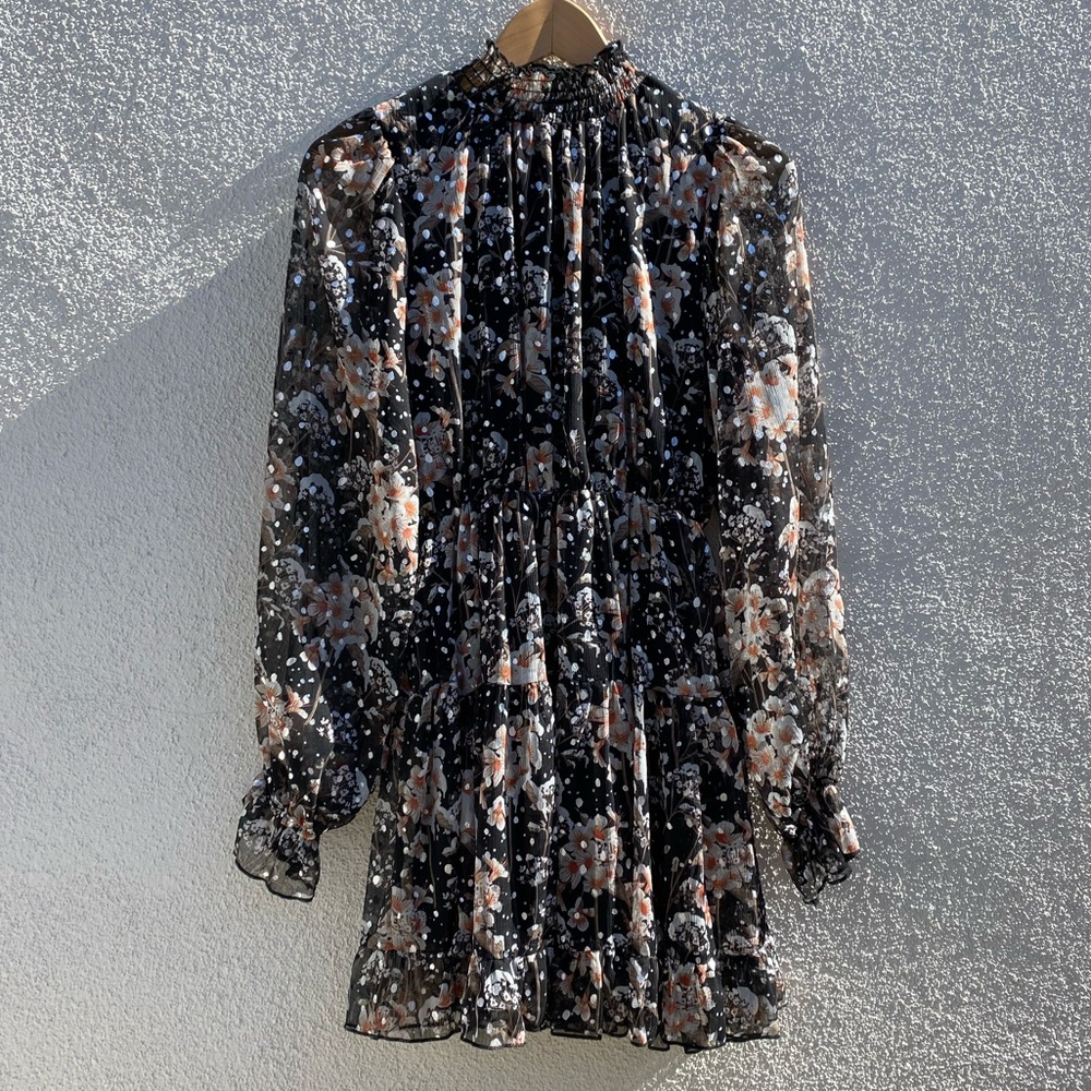 Floral Print Chiffon Women's Dress